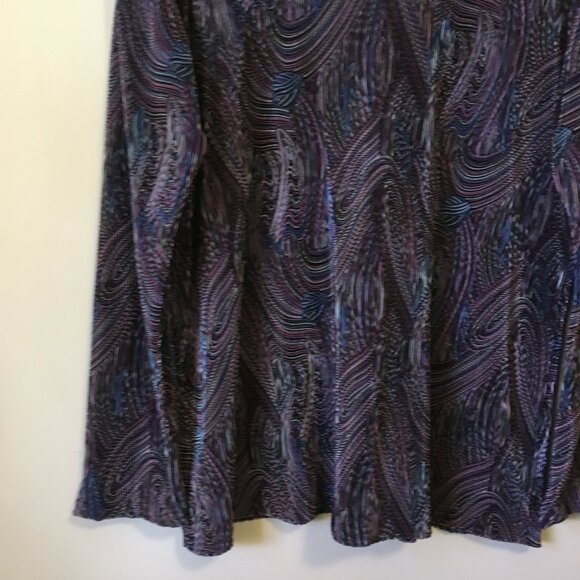 90s Retro Paisley Whimsigoth Crimped Crushed Clasp Closure Open Cardigan - Picture 8 of 16